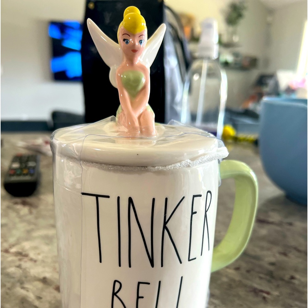 NWT RAE DUNN Disney Tinkerbell Topper Mug